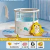 Tina de baño para bebé, plegable, para uso en casa, transparente, interior, para niños, recién nacidos, tina de baño, alberca