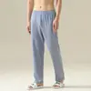 Pantalón Individual Pantalón de Pijama para Hombre Algodón Puro Simple Holgado Casual Verano Delgado Pantalones de Casa para Hombre Pantalones Vestibles para Exterior