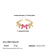 Taina Moda Transfronteriza Europea y Americana Anillo de Acero Inoxidable Colorido con Goteo de Aceite Dopamina Joyería de Nicho con Lazo Venta al por Mayor