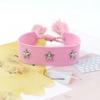 Pulseira de tecido trançado com rebite de estrela de cinco pontas em liga de prata para joias transfronteiriças, pulseira de pulso com franja de estrela de personalidade