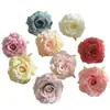 Cabeças de flores de rosa artificiais de 8cm, flores decorativas para celebrações, materiais para artesanato DIY, flores para combinar com roupas, flores artificiais