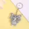 Llavero Colgante de Dibujos Animados Pvc Caucho Blando Pequeño Regalo Llavero de Animal Llave de Coche