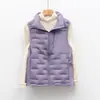 Pinghu Chixin 90 Terciopelo Nuevo Estándar Nacional Exterior Ligero Chaleco de Plumas Mujer Otoño e Invierno Corto Cuello Alto Cálido Top