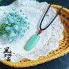 Llavero Colgante de Tira Verde Pequeña, Collar Colgante Liso Pequeño, Colgante de Jade Unisex, Colgante sin Palabras, Adorno de Jade en Tira Larga, Día de la Madre
