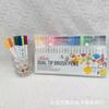 Caneta aquarela de duas cabeças macia e dura 12-100 cores cor terno Gouline caneta caneta de sinal estudante arte pintura caneta de rastreamento