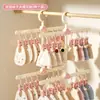 [Original] Prendedores de secagem de camada dupla para roupas íntimas, meias, roupas de bebê, prendedores multiuso, alta capacidade de carga, prendedores para chapéus e meias
