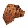 Gravata Masculina Logotipo Personalizado Gravata Paisley Vermelha Casamento Noivo Gravata de Alta Qualidade Amarrada à Mão para Homens