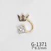 Estilo japonés nuevo joyería de circonita para uñas diamante colgante de luna caliente grulla de coronilla roja color oro real que retiene G1352-1375