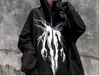 2022 Estilo Oscuro de Moda Marca Estampada Cremallera Abierta Camisa Sudadera para Parejas Otoño Temprano Calle Casual Holgada Talla Grande Chaqueta
