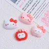 Gato manzana lindo caricatura DIY accesorios para joyería pegamento de crema resina pequeños accesorios hebilla de zapato con agujero bolsa de material al por mayor