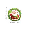 Guirnalda de Papá Noel Pegatinas de Ventana de Copo de Nieve Pegatinas para Puerta de Cristal de Ventana de Supermercado Decoraciones Navideñas Película Transparente Electrostática