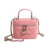 Bolsa de Mão Estilo Tweed 2025 Novo Fio Bordado Versátil Bolsa Caixa High-End Moda Simples Bolsa de Ombro Transversal