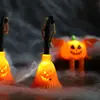 Linternas de Calabaza de Halloween, Luces de Escoba de Bruja, Luces de Velas, Accesorios de Decoración Transfronterizos de Calabaza, Velas Electrónicas