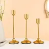 Portavelas de metal electrochapado estilo europeo para Navidad transfronteriza, con base única en forma de campana, recipiente para vela, adorno de regalo empresarial