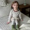 Conjunto de Algodão Puro com Lycra Sem Costura Outono/Inverno 2026 para Meninos e Meninas Conjunto para Casa Roupa de Cama Conjunto de Blusa e Calça de Outono Classe A