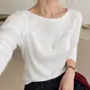 Comercio Exterior Ropa de Mujer Coreana Dongdaemun Sencilla Ajustada Manga Siete Camiseta 26 Principios de Otoño Dongdaemun Nuevo Estilo Mujer
