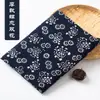 Tela Estampada Azul Wuzhen Estilo Étnico Chino Porcelana Azul Estampado con Cera Mantel Pequeño Floral Tela de Algodón y Lino Liquidación