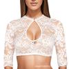 Elegante Clássico Oktoberfest Feminino Regular Parte de Baixo Renda Emendada Elegante Lingerie Pequena Camiseta Top para Envolver o Peito