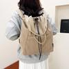 Mochila Casual de Veludo Coreana Grande Capacidade para Mulheres Multiuso Viagem Moda Cordão Mochila de Estudo Bolsa de Ombro Mic