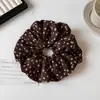 Scrunchie Floral Retro Estampado, Elástico de Cabelo Versátil Estilo Coreano, Acessório de Cabelo para Meninas Artísticas, Novo Elástico