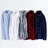 Camisa de Manga Larga para Hombre de Tela Oxford de Algodón Puro Estilo Coreano Moda Ropa Exterior