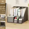 Porta-arquivos de metal para mesa, caixa de armazenamento de arquivos de ferro para escritório, estante, porta-arquivos vertical, organizador de mesa