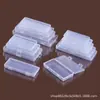 Caja de Plástico PP Rectangular Caja de Embalaje Transparente Caja para Artículos Pequeños Equipo de Pesca Tarjetas Caja de Almacenamiento para Papelería Cuentas Perler Almacenamiento