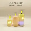 Vela electrónica LED luz parpadeante adorno decorativo para bodas, fiestas de cumpleaños románticas, iluminación ambiental, luz de vela acrílica