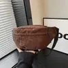 Bolsa feminina, Bolsa transversal com estampa de leopardo estilo Maillard, Bolsa de cintura, Bolsa de peito simples e versátil, Bolsa de lona moderna e casual com múltiplos bolsos