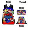 Mochila escolar con estampado de dibujos animados para estudiantes de primaria y secundaria