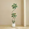 Plantas Verdes Artificiais, Árvore de Borracha Preta de Luxo de Alta Qualidade, Figueira Lira, Árvore Decorativa Artificial de Chão de Alta Qualidade para Sala de Estar Interna
