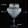 Adereços de Casamento Suporte de Flor de Gelo de Cristal Decoração da Mesa Principal Suporte de Flores para Mesa do Salão de Casamento Vaso Europeu Ornamentos de Ferro