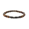 Moda Europeia e Americana Simples Pulseira de Vidro Ágata Preta Pulseira Tecida à Mão Joias de Contas Pequenas para Meninas Atacado