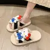 Chinelos Fofos de Desenho Animado para Calçar para Mulheres 2025 Outono e Inverno Novo Estilo Modernos Versáteis Antiderrapantes Peludos de Algodão para Mulheres