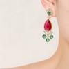 Pendientes irregulares con microincrustaciones de circonitas para mujer, joyería de diseño de alta gama a la moda, con temperamento europeo y americano
