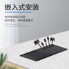 Caja pasacables de escritorio de oficina, pasacables para mesa de computadora, mesa de conferencias, caja pasacables de plástico empotrada, plástico con cepillo amortiguador, caja pasacables