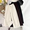 Pantalones casuales nuevos de principios de otoño para tallas grandes de 100 kg con cordón y ribete de encaje, pantalones capri versátiles para mujer 7822