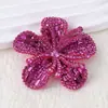 Nuevo Parche de Tela de Flor de Ciruelo de Cinco Pétalos Tridimensional con Pedrería Multicolor para Zapatos, Bolsas, Accesorios de Ropa y Artículos Decorativos DIY