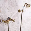 Conjunto de Chuveiro Simples de Cobre Antigo Estilo Europeu Estilo Americano Válvula Misturadora de Chuveiro Embutida Pode Substituir Tubo Alongado