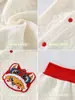 Ropa Interior Térmica para Niños Roja Ropa de Año Nuevo Conjunto de Año Nuevo para Bebé Bebé de Un Año Ropa de Algodón Acolchada de Dos Piezas para 100 Días
