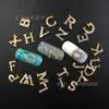 Accesorios para Manicura de Aleación Transfronterizos Japoneses Simples Micro-Set Super Brillante Metal 26 Letras Inglesas Set Pegatina para Uñas Diamante