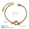 Pulsera de Moda Europea y Americana Collar de Oro de 18K Cadena en Forma de O Collar de Cristal Pulsera de Perlas Collar de Circonita Joyería de Acero Inoxidable