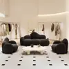 Sofá Nube conjunto Sala de estar Apartamento Pequeño Estilo Crema Tienda de Ropa de Hotel Salón Sofá Perezoso