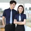 Camisa Masculina Branca Elástica Manga Curta Roupa de Negócios Camisa de Vendas Roupa de Trabalho Feminina Instrutor Fábrica Logotipo Bordado
