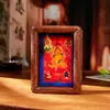 Thangka Cinco Deidades de la Riqueza Nogal Negro Madera Maciza Adorno Atractor de Fortuna Área Escénica del Palacio de Potala Souvenir Bendición del Templo Creación Cultural