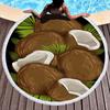 Suministros del Fabricante Toalla de Playa Redonda Estampada, Chal, Toalla de Baño, Serie de Frutas Microfibra 3D Creativa Mantel Individual