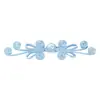 Hebilla de Disco Estilo Chino con Acabado Satinado Retro, Adornada con Perlas de Jade y Hebilla de Mariposa, Adecuada para Decoración de Hanfu y Qipao, Fácil de Coser Sin Tejer