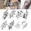 Adesivos de Tatuagem Geométricos Transfronteiriços com Tecnologia de Transferência por Água, Estilo Americano, À Prova d'Água, Resistentes ao Suor, de Longa Duração e Duráveis