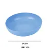 Plato redondo de paja de trigo transfronterizo plato para el hogar plato para niños resistente a caídas plato para frutas mesa de comedor plato para aperitivos plato para condimentos venta al por mayor