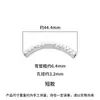 Plata pura 999 3D plata dura textura martillada tubo curvo media pulsera DIY para ensartar y trenzar accesorio de plata